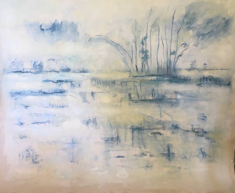 Original Abstract Expressionism Landscape Painting by Marcela Ambrois