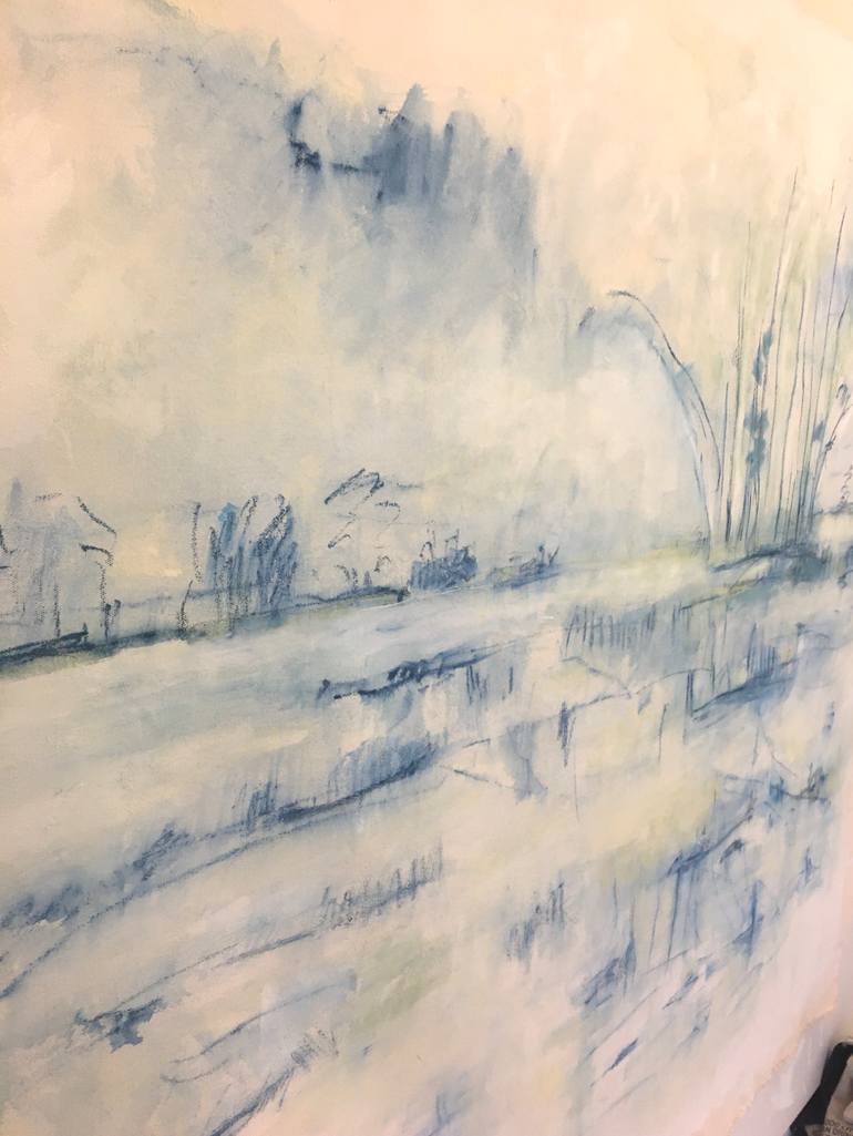 Original Abstract Expressionism Landscape Painting by Marcela Ambrois