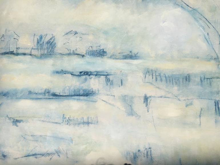 Original Abstract Expressionism Landscape Painting by Marcela Ambrois