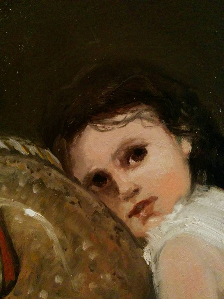Original Photorealism Children Painting by Alexandra Connor