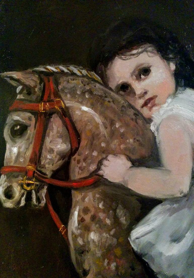 Original Photorealism Children Painting by Alexandra Connor