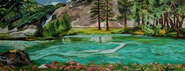 Original Fine Art Landscape Paintings by Fauzia Khan