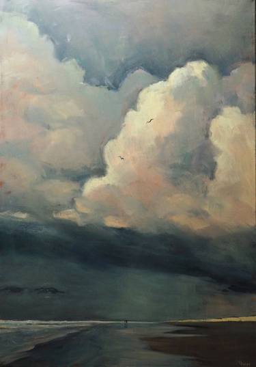 Original Impressionism Beach Paintings by Yuanyuan Liu