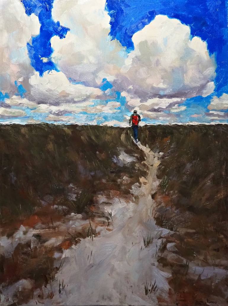 Original Landscape Painting by Yuanyuan Liu | Impressionism Art on Canvas | On the way