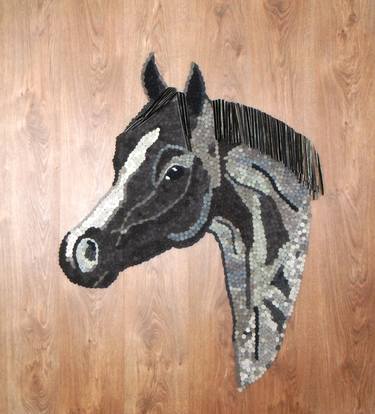 Original Figurative Horse Collage by Kourosh Govahi