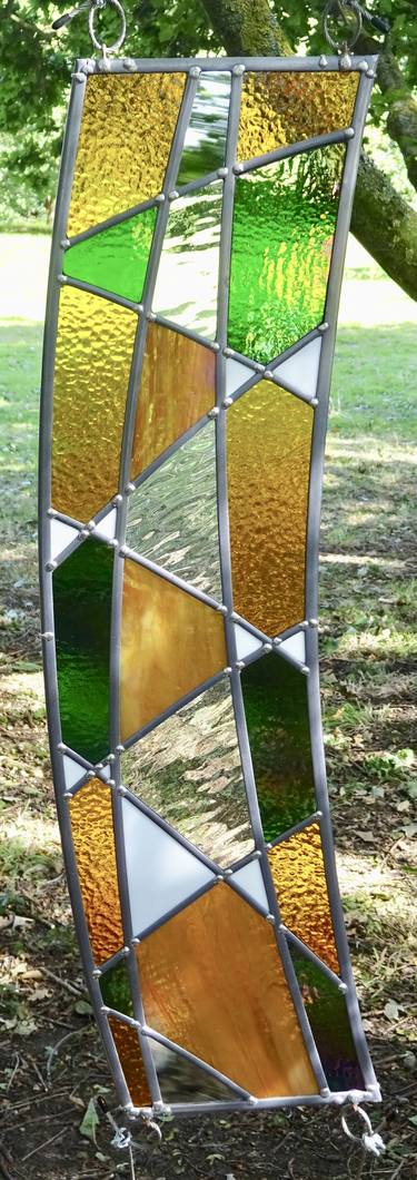 Garden Winter Stained Glass and Stainless Steel thumb
