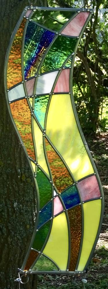 Garden Spring Stained Glass and Stainless Steel thumb