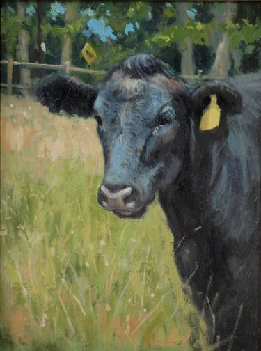 Print of Cows Paintings by Frank Bruckmann
