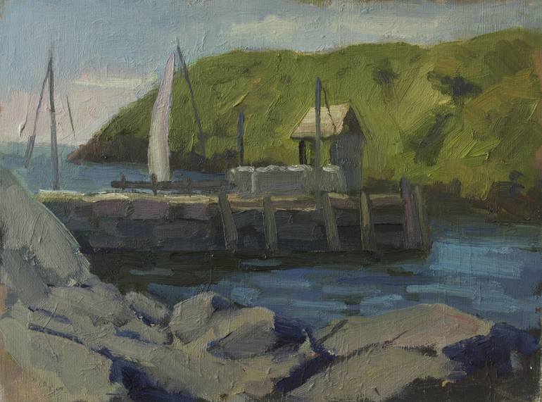 Original Fine Art Sailboat Paintings by Frank Bruckmann