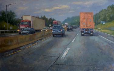 Original Fine Art Transportation Paintings by Frank Bruckmann