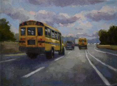 Original Fine Art Transportation Paintings by Frank Bruckmann