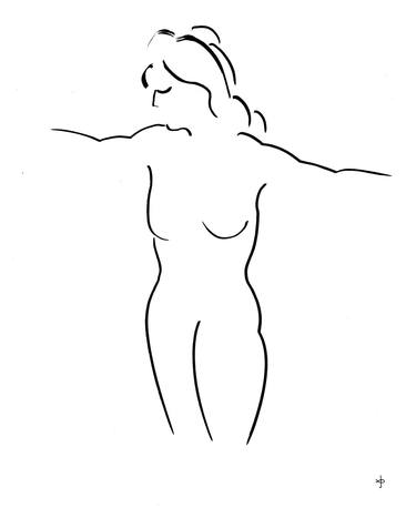 Original Figurative Women Drawings by David Jones