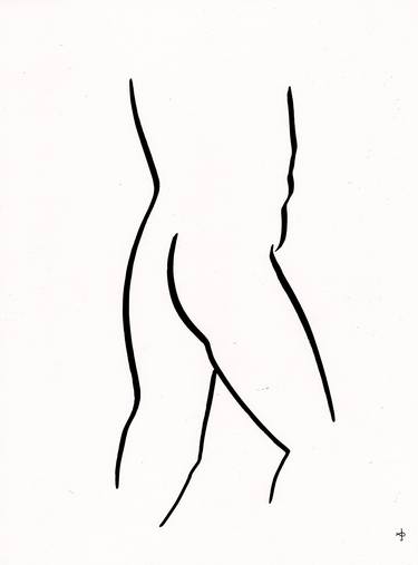 Original Minimalism Body Drawing by David Jones