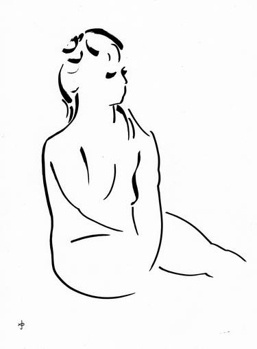 Original Minimalism Nude Drawings by David Jones