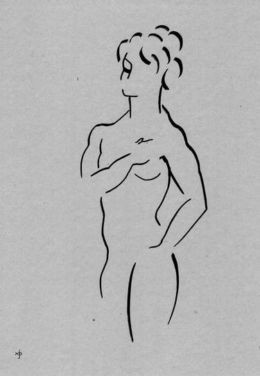 Original Minimalism Women Drawings by David Jones