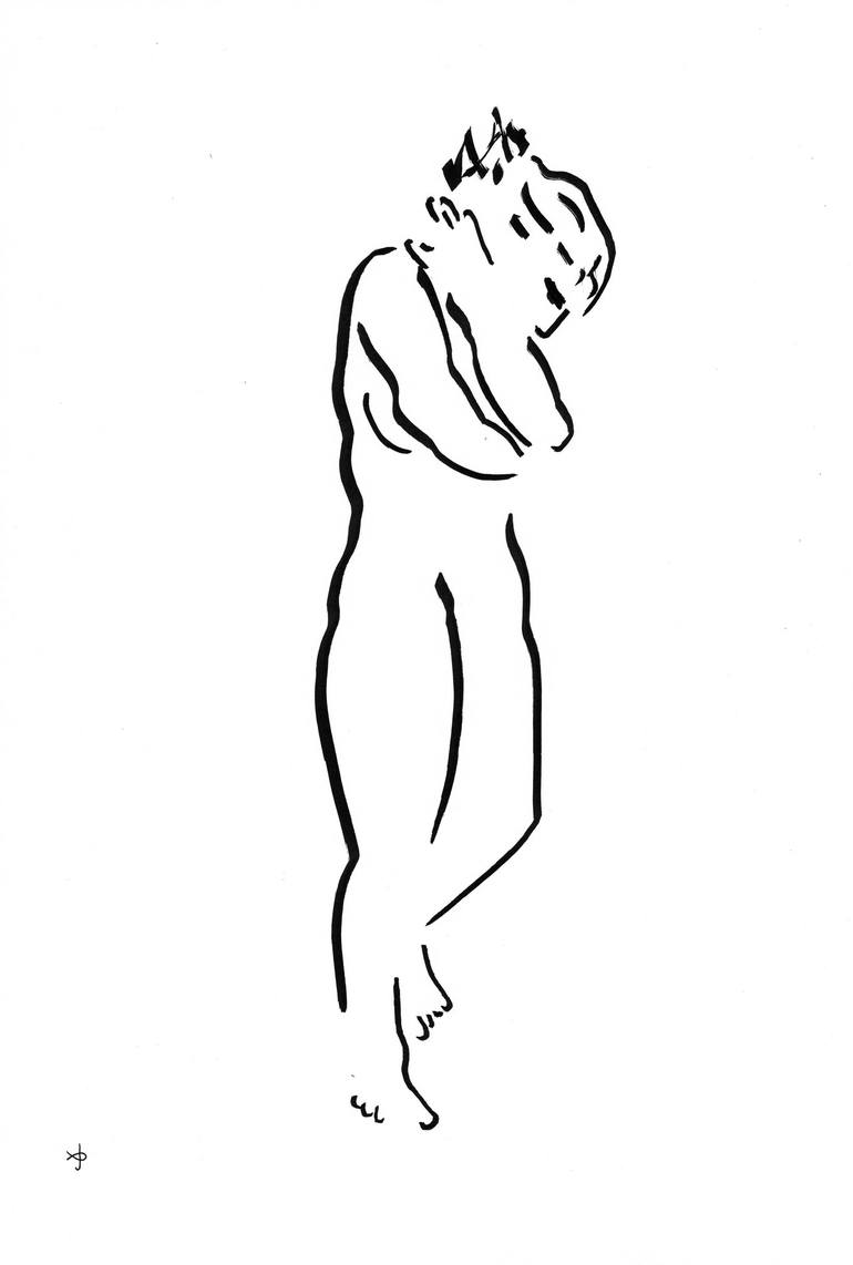 Print of Minimalism Women Drawings by David Jones