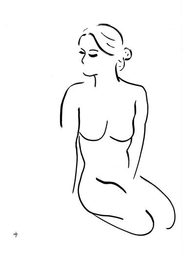 Original Minimalism Women Drawings by David Jones