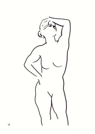 Original Minimalism Nude Drawings by David Jones