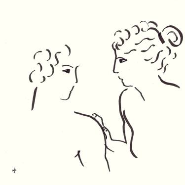 Original Art Nouveau Love Drawings by David Jones