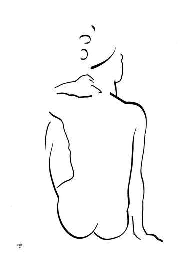 Original Minimalism Nude Drawings by David Jones