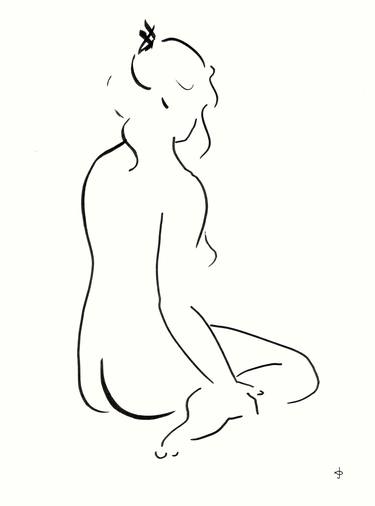 Print of Minimalism Nude Drawings by David Jones