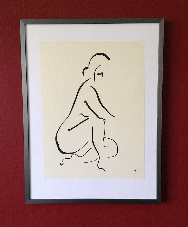 Original Nude Drawing by David Jones