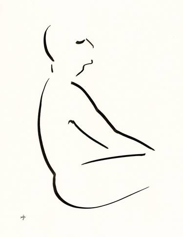 Original Minimalism Body Drawings by David Jones