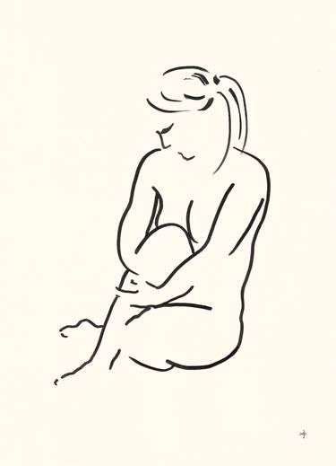 Print of Minimalism Women Drawings by David Jones