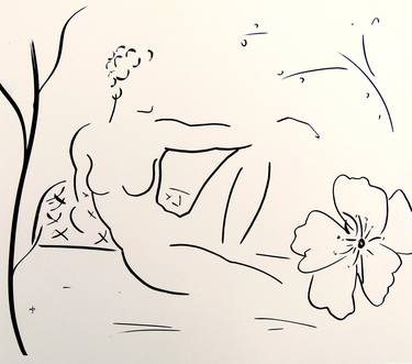 Original Minimalism Nude Drawings by David Jones