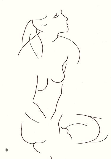 Original Minimalism Women Drawings by David Jones