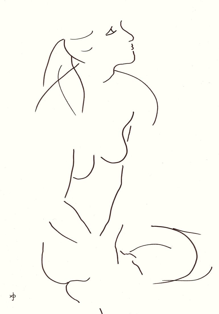 Print of Minimalism Women Drawings by David Jones