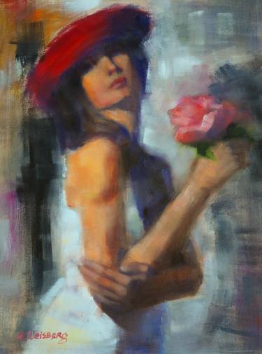 Pretty Lady with Red Hat thumb