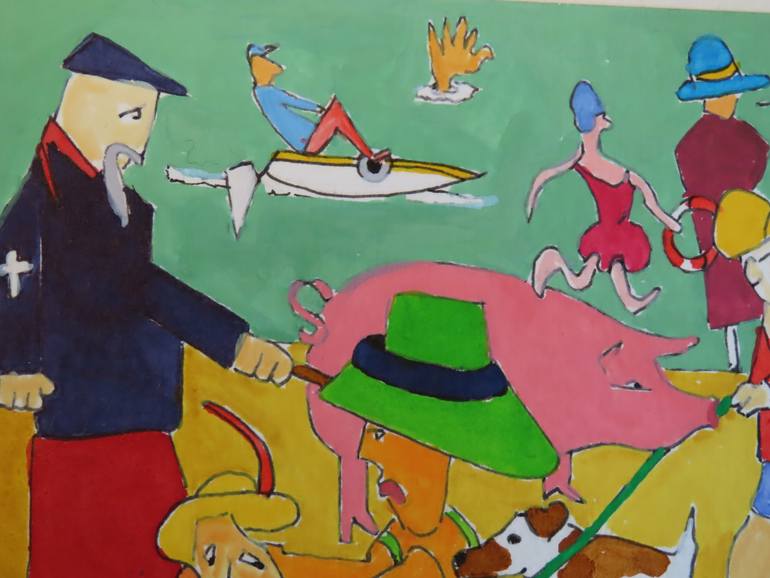 Original Realism Beach Drawing by Patrick Szymanek