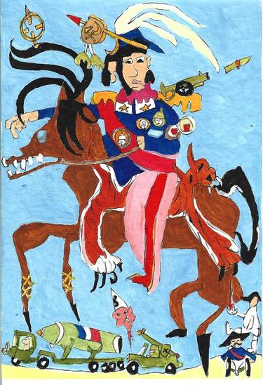 Homage toAntoine Jean Gros, equestrian portrait of Joachim Murat thumb