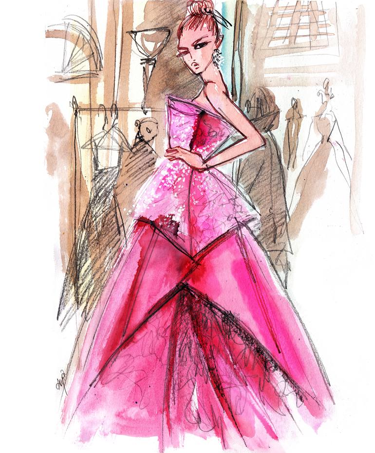 Couture Gown Drawing By Anya Dee Saatchi Art | lupon.gov.ph