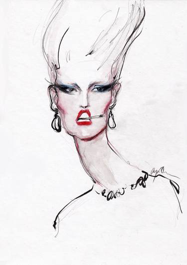 Print of Expressionism Fashion Drawings by Anya Dee