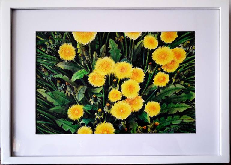 Original Figurative Floral Drawing by Diana Riesco Lind