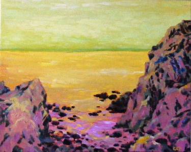 Original Impressionism Beach Paintings by celine  K yong