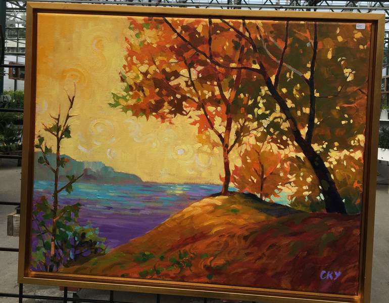 Original Impressionism Landscape Painting by celine  K yong