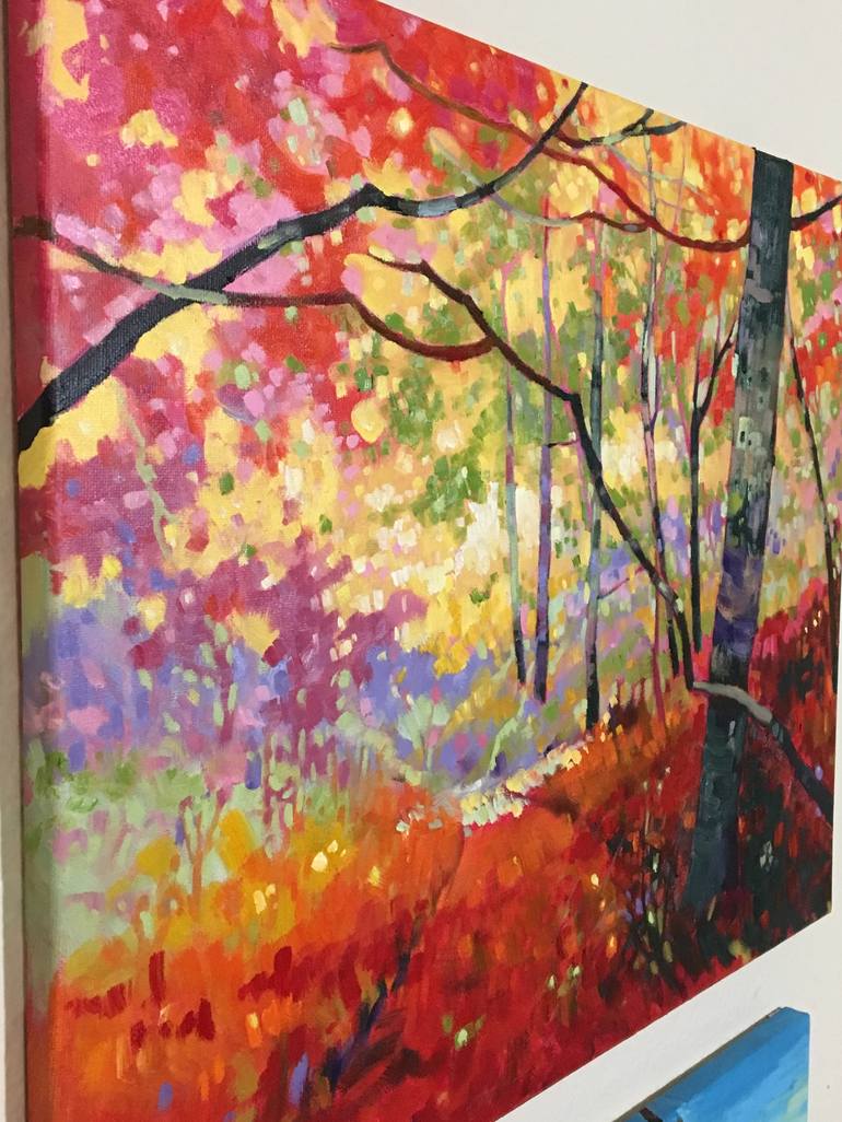 Original Impressionism Landscape Painting by Celine  K Yong