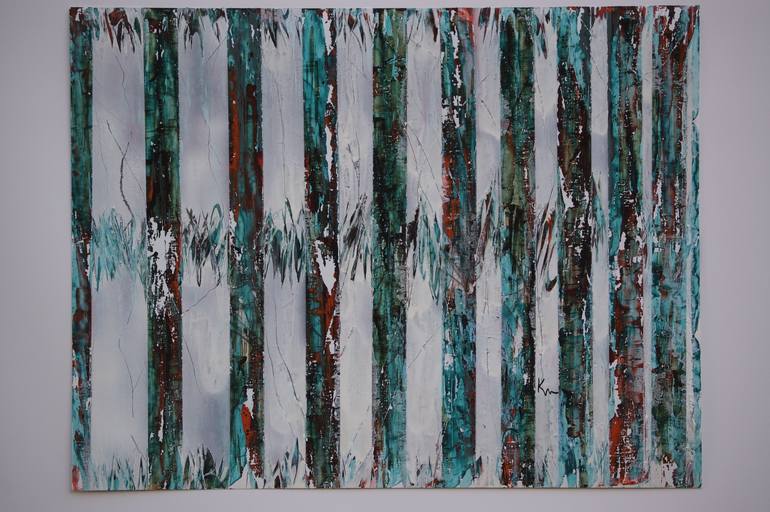 Original Abstract Expressionism Abstract Painting by Kevin Cross