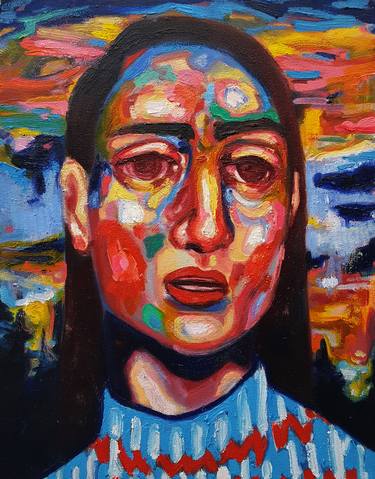 Original Expressionism Portrait Paintings by Rebecca Proppe