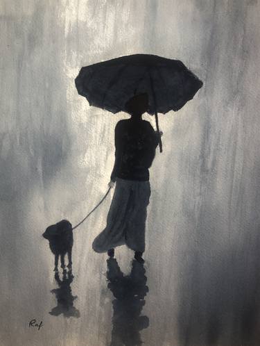 Original Romanticism Dogs Paintings by Mark Rafenstein