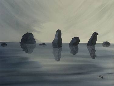 Print of Surrealism Seascape Paintings by Mark Rafenstein