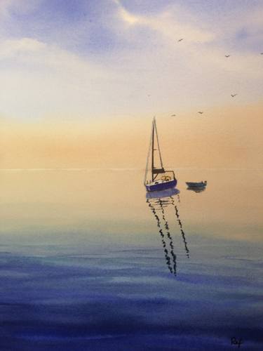 Original Fine Art Sailboat Paintings by Mark Rafenstein