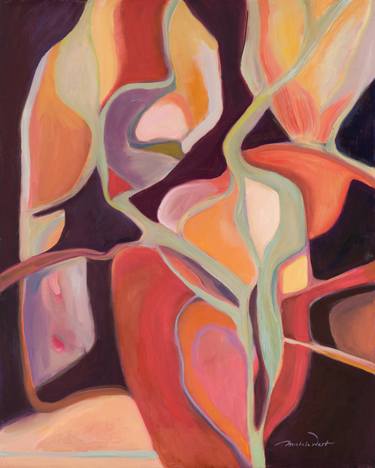 Original Abstract Floral Paintings by Michele West