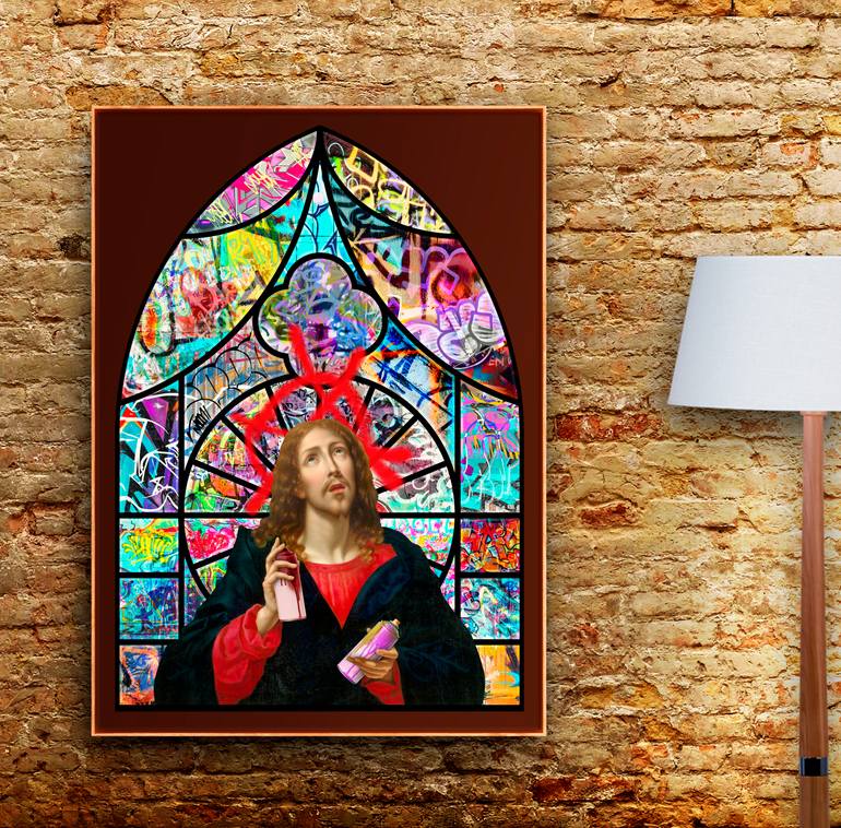 Original Abstract Pop Culture/Celebrity Mixed Media by José Luis Guerrero