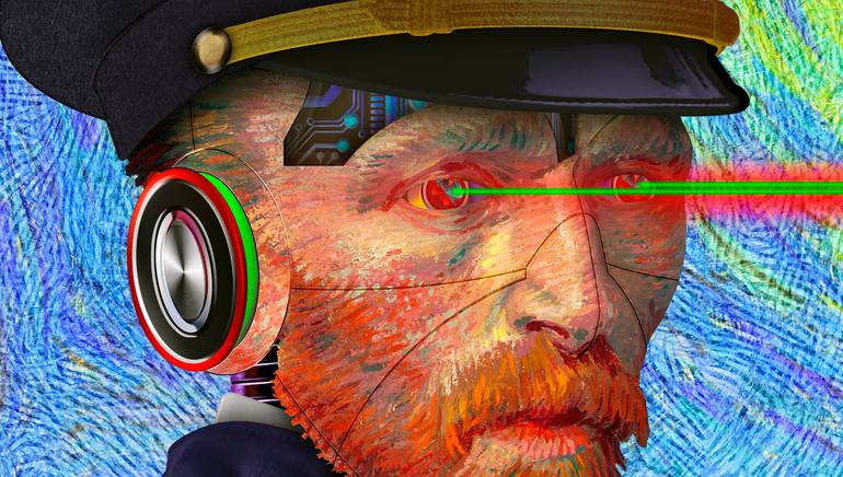Original Expressionism Pop Culture/Celebrity Mixed Media by José Luis Guerrero
