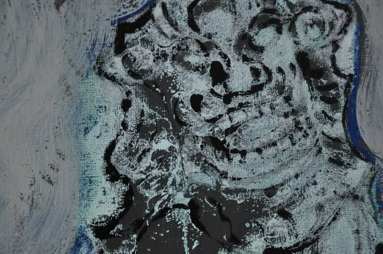 Original Abstract Expressionism Animal Painting by Alla Volobuieva