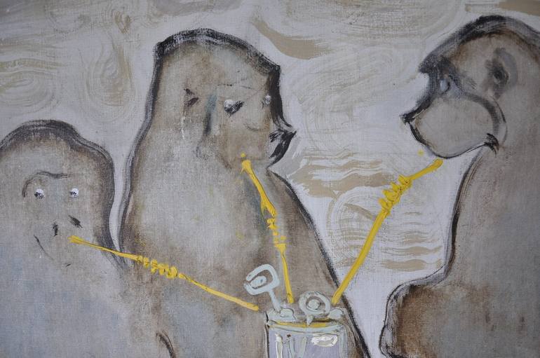 Original Art Deco Animal Painting by Alla Volobuieva